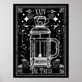 Póster La Tarjeta de Tarot del Café de Prensa Francesa