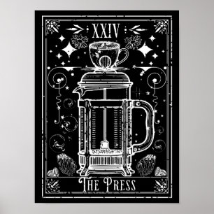 Póster La Tarjeta de Tarot del Café de Prensa Francesa