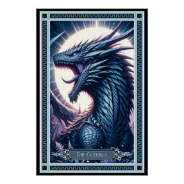 Póster La tarjeta Godzilla Tarot