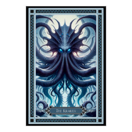 Póster La tarjeta Kraken Tarot