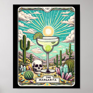 Póster La tarjeta Margarita Tarot Cinco De Mayo Fiesta Ma