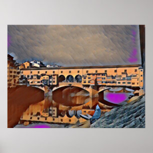 Póster La tarjeta Ponte Vecchio