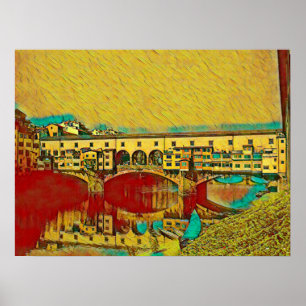Póster La tarjeta Ponte Vecchio