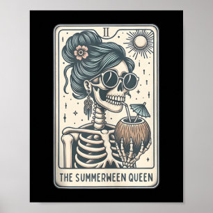 Póster La tarjeta Summerween Queen Tarot, Brujería Hallow