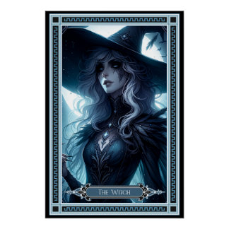 Póster La tarjeta Tarot de brujas
