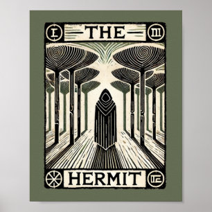 Póster La tarjeta tarot de Hermit