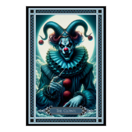 Póster La tarjeta Tarot de payaso
