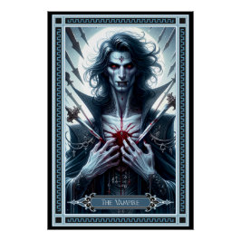 Póster La tarjeta Tarot de vampiros