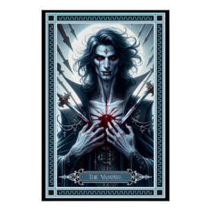 Póster La tarjeta Tarot de vampiros