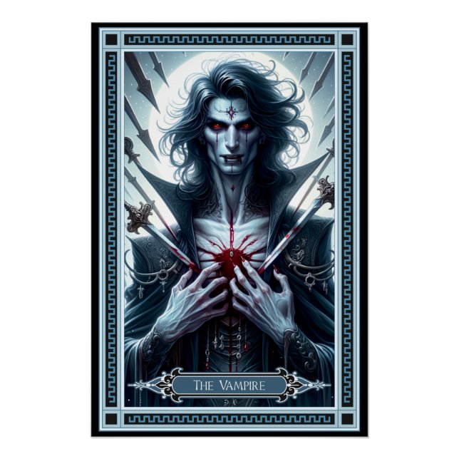 Póster La tarjeta Tarot de vampiros (Anverso)