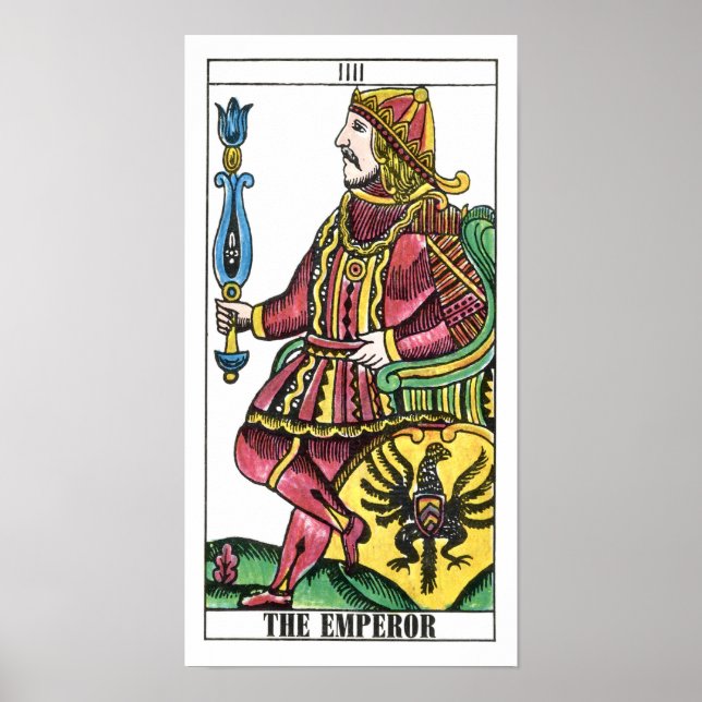 Póster La tarjeta Tarot del emperador (Frente)