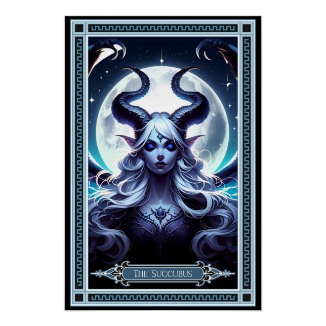 Póster La tarjeta Tarot Succubus (Anverso)