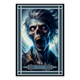 Póster La tarjeta tarot zombie