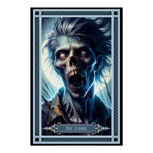 Póster La tarjeta tarot zombie (Anverso)