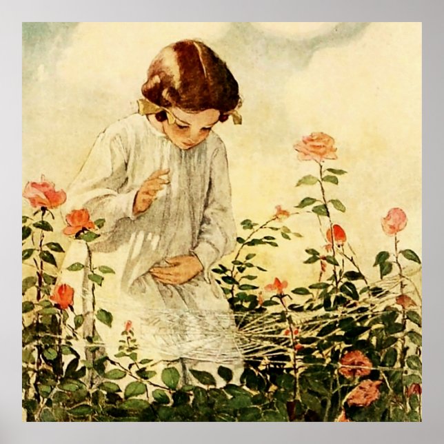 Póster La telaraña por Jessie Willcox Smith (Frente)