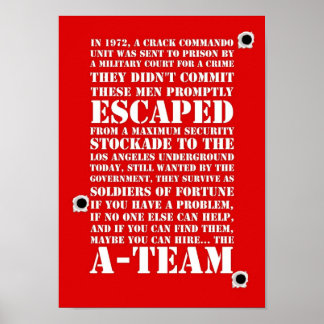 Póster La televisión retro inspirada en el equipo A