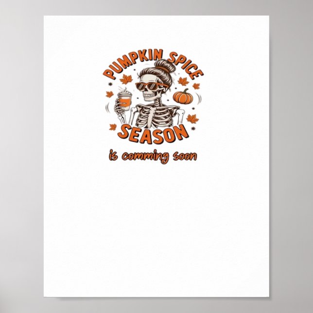 Póster La temporada de especias de calabaza se acerca pro (Frente)