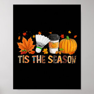 Póster La Temporada Leopardo Calabaza Bádminton Halloween