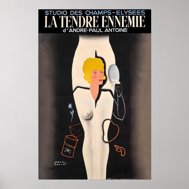 Póster La Tendre Ennemie 1936  Studio des Champs-Elysees (Frente)