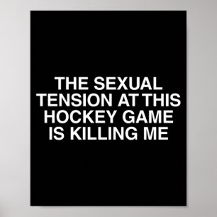 Póster La tensión de los hombres en este juego de hockey