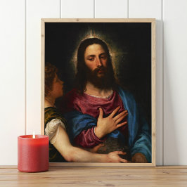 Póster La tentación de Cristo, titiano, religioso