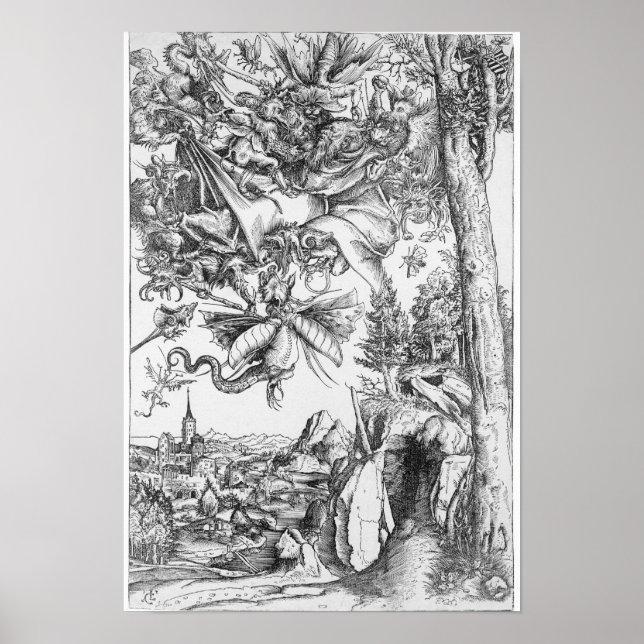 Póster La tentación de San Antonio, 1506 (Frente)