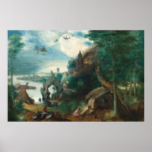 La tentación - Pieter Bruegel Bella Artes Poster