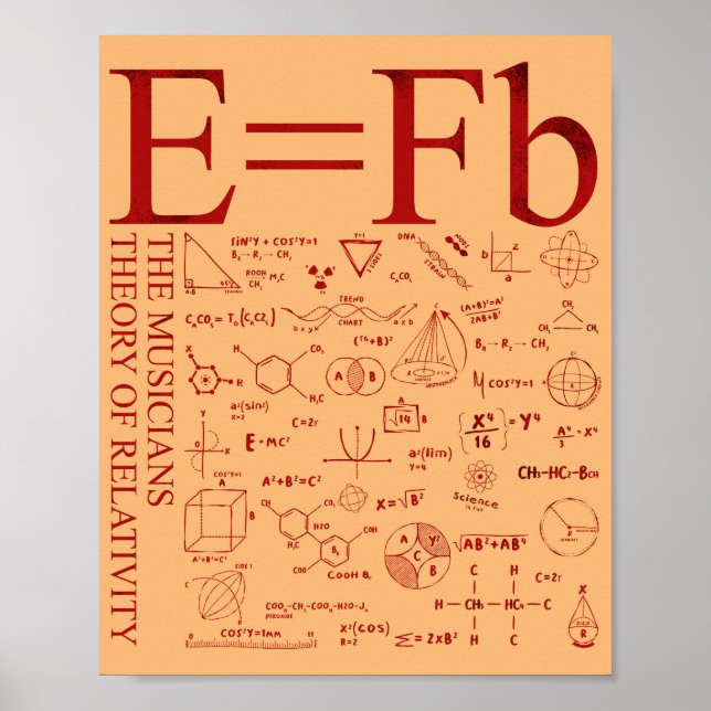 Póster La Teoría De Los Músicos De La Relatividad (Frente)