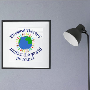 Póster La Terapia Física Hace Girar el Mundo