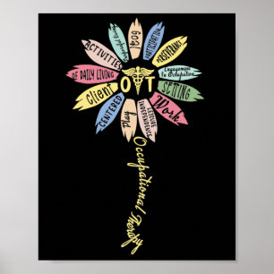 Póster La terapia ocupacional inspira a la flor del mes