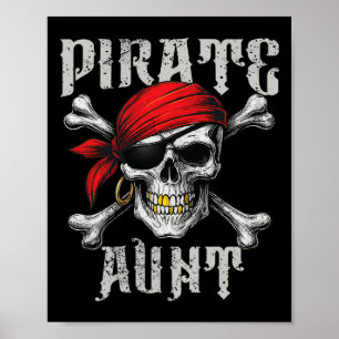 Póster La Tía Del Pirata Jolly Roger Bandera Y Los Crossb