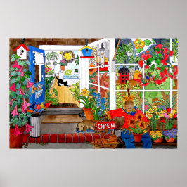 Póster La tienda de la floristería