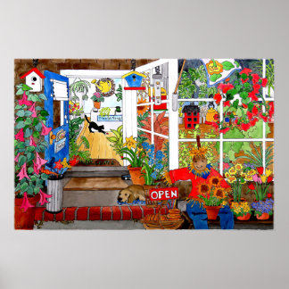 Póster La tienda de la floristería