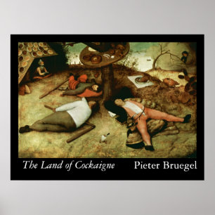 Póster La tierra de Cockaigne - 1567