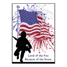 La tierra de los libres por el valiente Poster