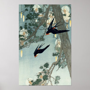 Póster La tierra del pájaro azul por Bertha Lum