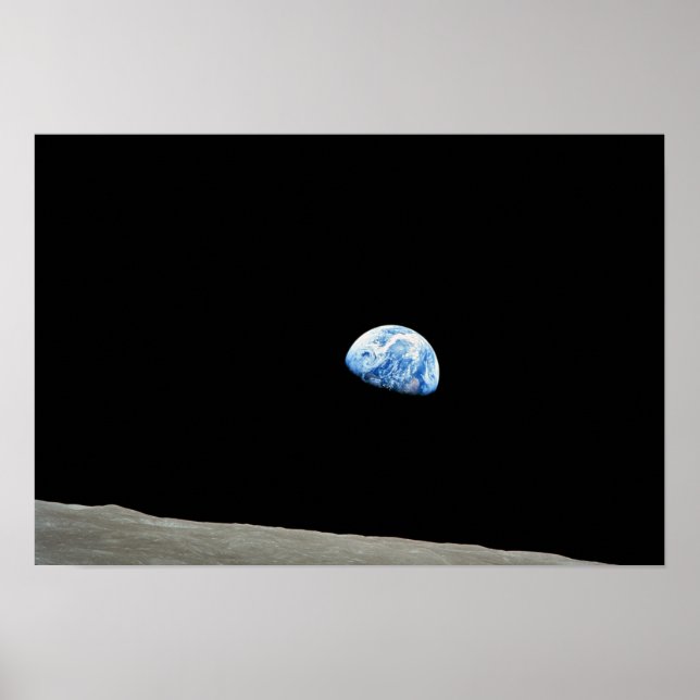 Póster la tierra del universo del espacio lunar (Frente)