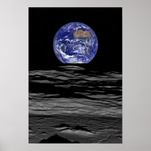 Póster La Tierra desde la luna