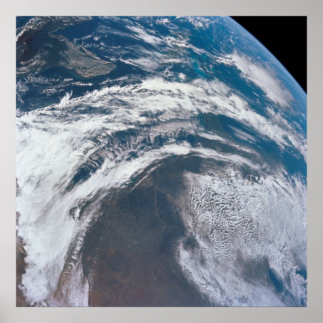 Póster La Tierra Desde La Nave Espacial Apolo 12. (Frente)