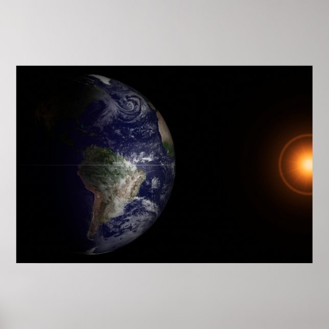 Póster La Tierra En Su Equinoccio. (Frente)