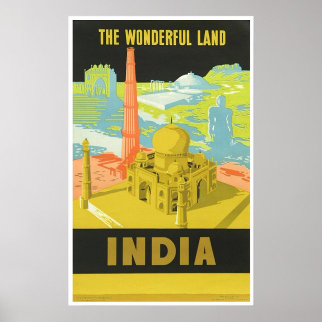Póster La tierra maravillosa: India (Frente)