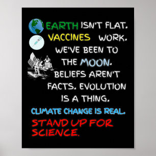 Póster La Tierra no es una defensa plana por la ciencia T