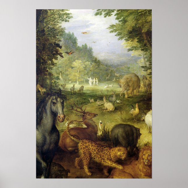 Póster La Tierra, o el paraíso terrenal, detalle de (Frente)