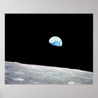 Póster La Tierra sobre la Luna