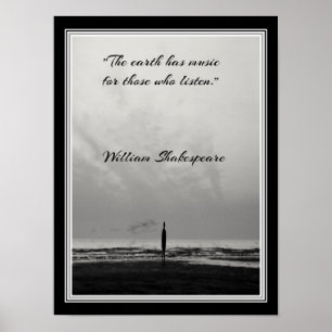 Póster "La tierra tiene música..." Cita de Shakespeare