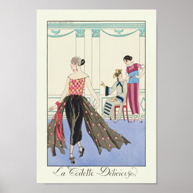 Póster La Toilette Délicieuse (1922) de Barbier (Frente)