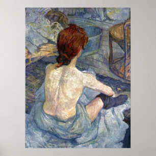 Póster La Toilette Rousse - Pintura de Toulouse-Lautrec