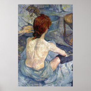 Póster La Toilette Rousse - Pintura de Toulouse-Lautrec