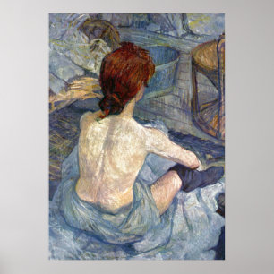 Póster La Toilette Rousse - Pintura de Toulouse-Lautrec