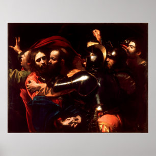 Póster La toma de Cristo por Caravaggio (1602)